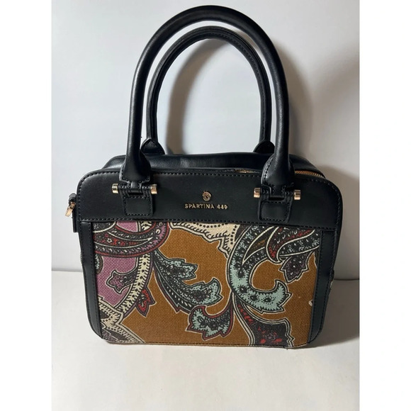 Spartina 449 Black and Multicolor Paisley Handbag - Picture 1 of 5